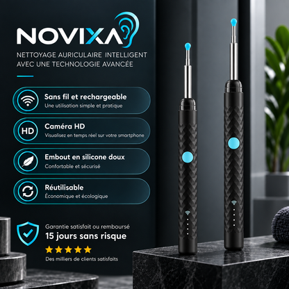 Novixa™ — Nettoyeur d’Oreilles Intelligent avec Caméra HD