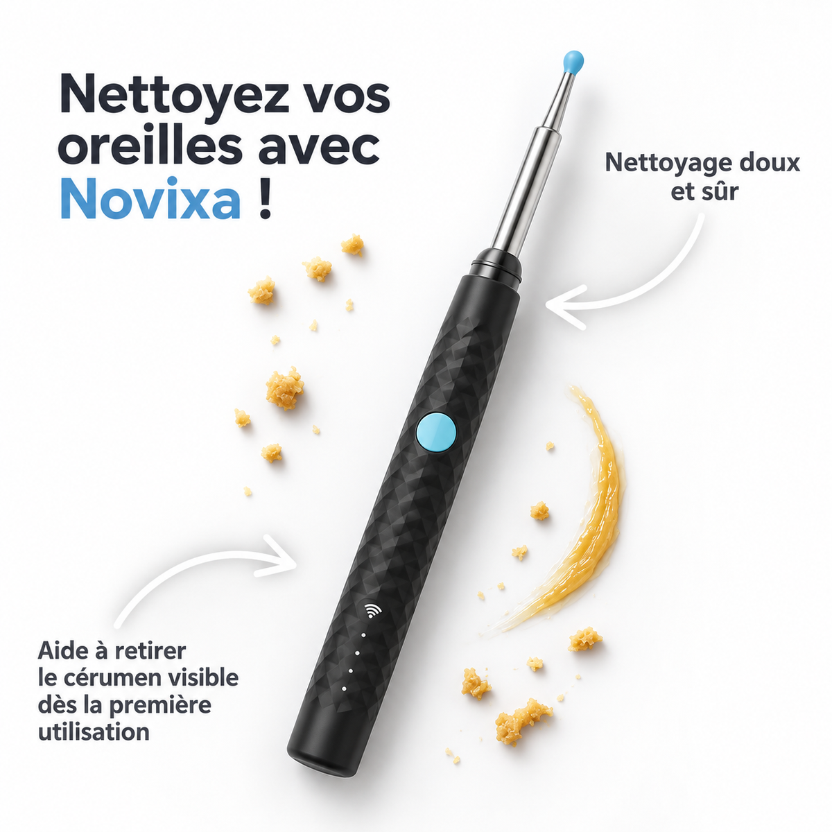 Novixa™ — Nettoyeur d’Oreilles Intelligent avec Caméra HD