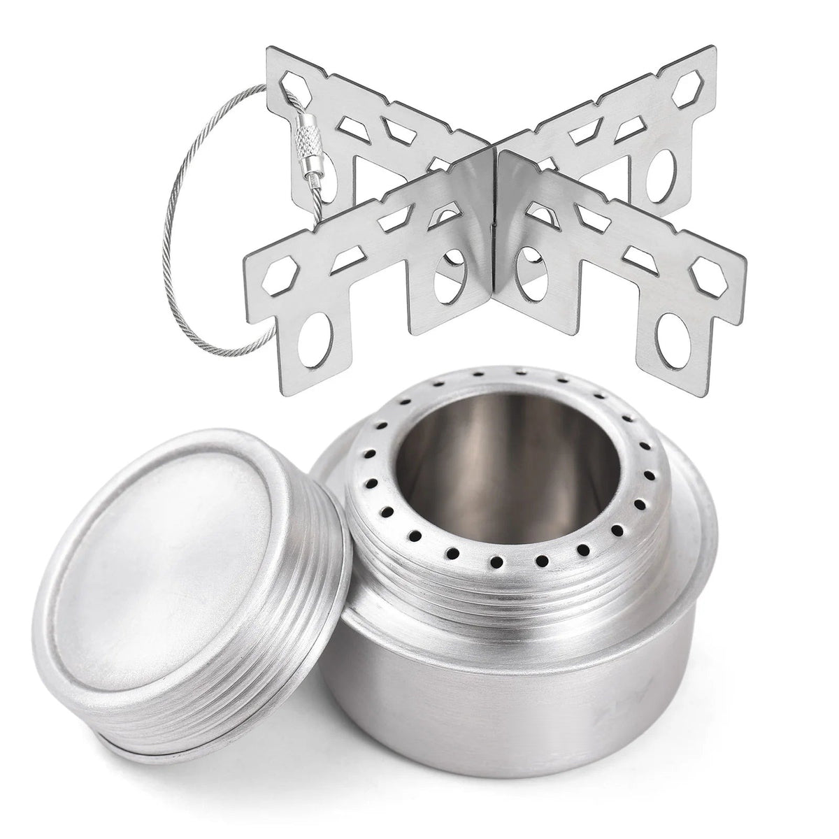 Open burner and storage lid